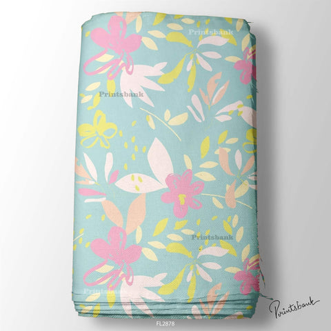 Floral Wholesale Digital Printed Fabric for Dress & Cloth