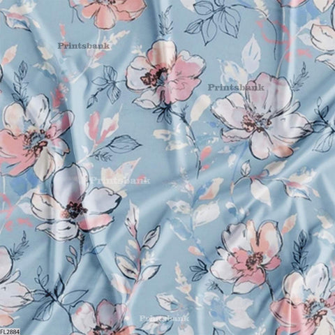 Floral Wholesale Digital Printed Fabric for Dress & Cloth