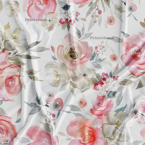 Floral Wholesale Digital Printed Fabric for Dress & Cloth