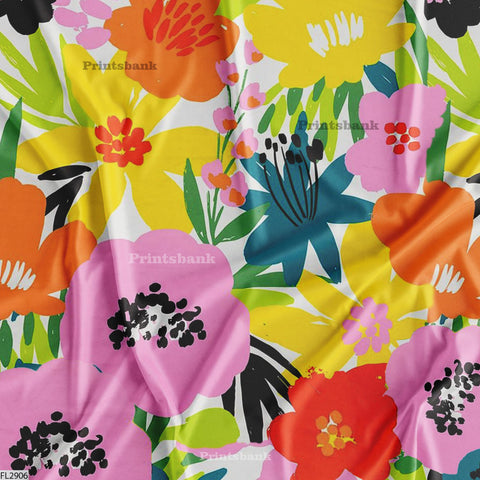 Floral Digital Printed Fabric Manufacture in Surat
