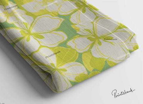 Digital printed semi cotton lilen fabric