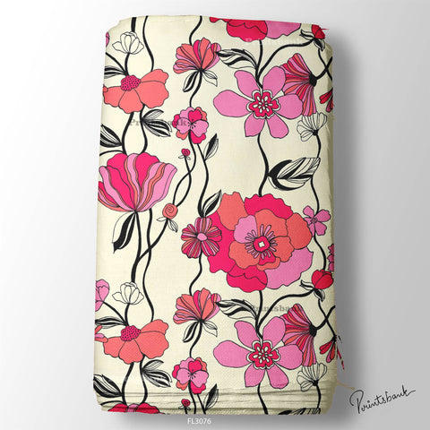 Wholesale Floral Printed Fabric in Surat