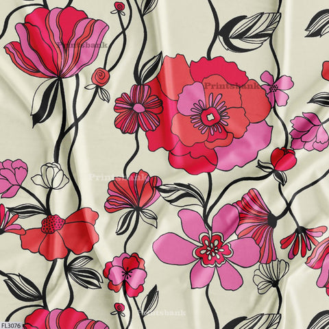 Wholesale Floral Printed Fabric in Surat