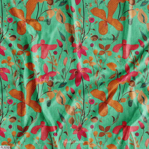 Floral Digital Printed Fabric Manufacturer