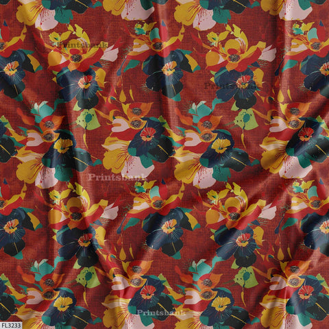 Floral Digital Printed Fabric Manufacturer
