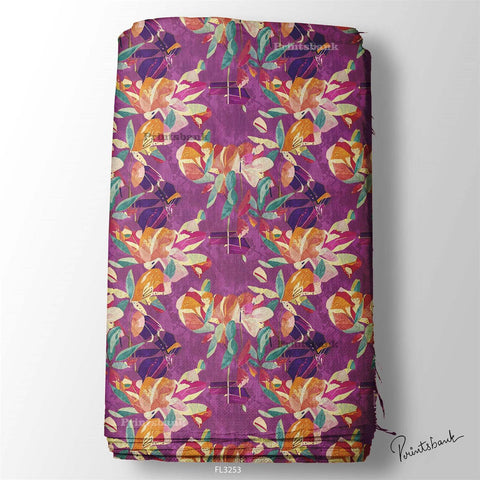 Wholesale Floral Printed Fabric in Surat