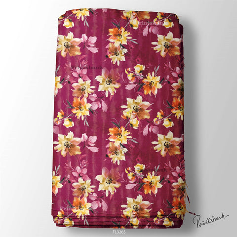 Floral Digital Printed Fabric Manufacturer