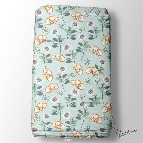 Wholesale Floral Printed Fabric in Surat