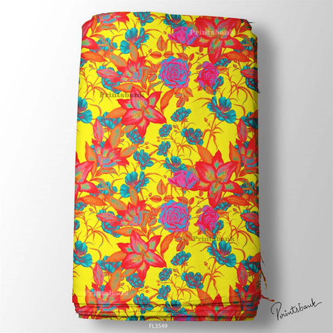 Wholesale Floral Printed Fabric in Surat