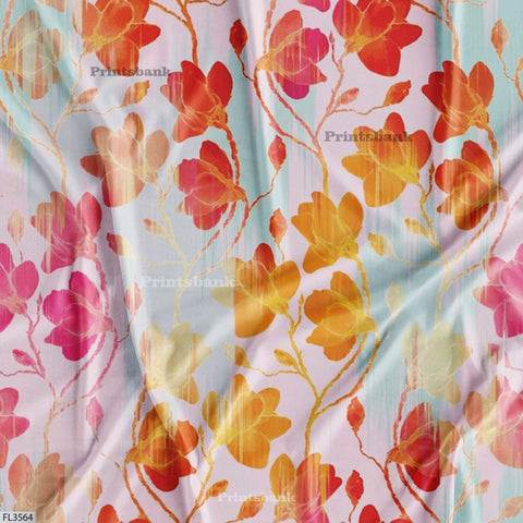 Wholesale Floral Printed Fabric in Surat