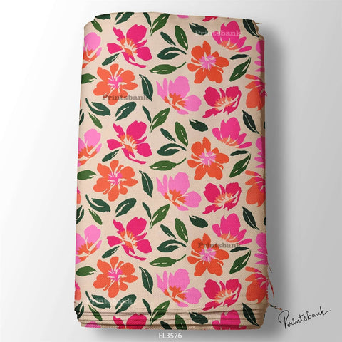 Floral  Digital Printed Fabric Supplier