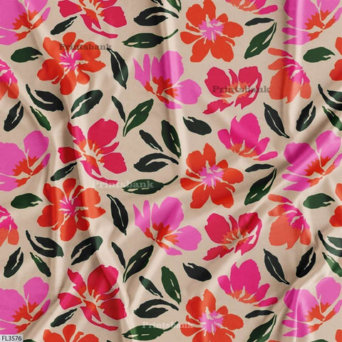 Floral  Digital Printed Fabric Supplier