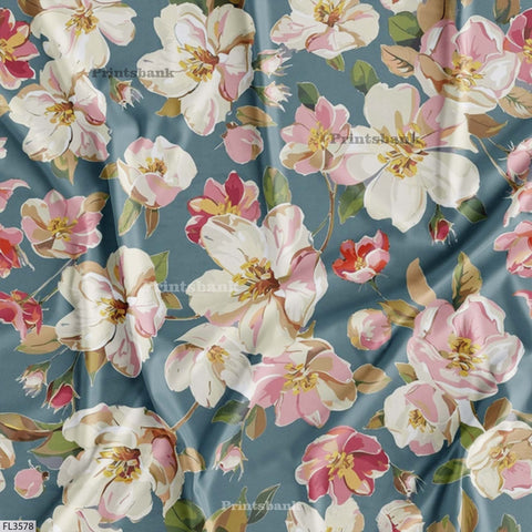 Floral  Digital Printed Fabric Supplier