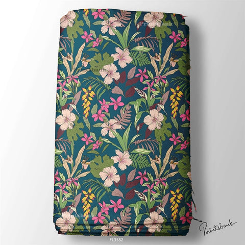 Floral  Digital Printed Fabric Supplier