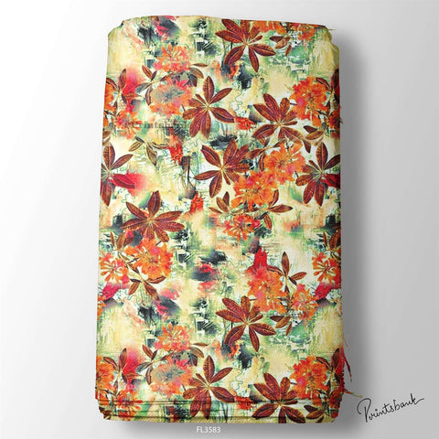 Floral  Digital Printed Fabric Supplier