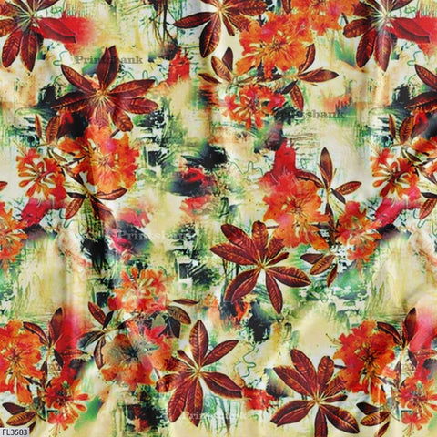 Floral  Digital Printed Fabric Supplier