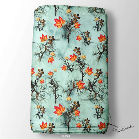 Floral  Digital Printed Fabric Supplier