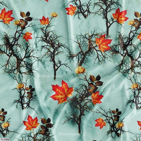 Floral  Digital Printed Fabric Supplier