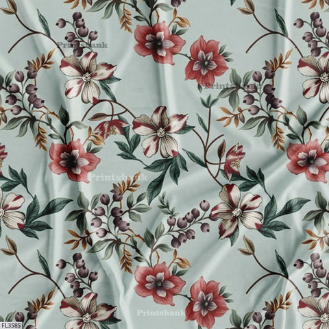 Floral  Digital Printed Fabric Supplier