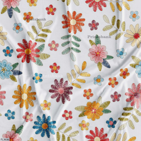 Floral  Digital Printed Fabric Supplier