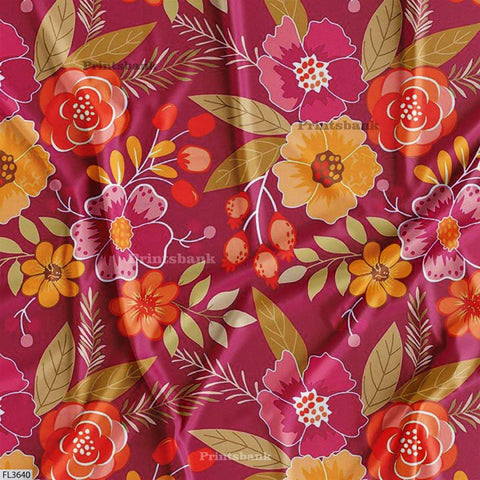 Floral Digital Printed Fabric Manufacturer