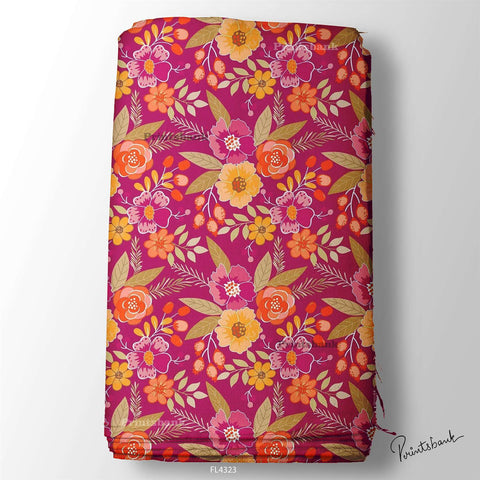 Wholesale Floral Printed Fabric in Surat