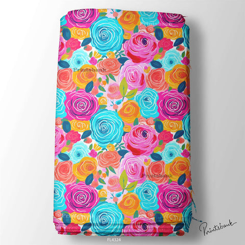 Wholesale Floral Printed Fabric in Surat