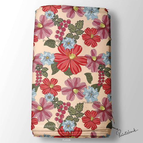 Wholesale Floral Printed Fabric in Surat
