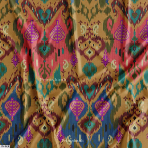 Ikat Digital Printed Fabric Manufacturer