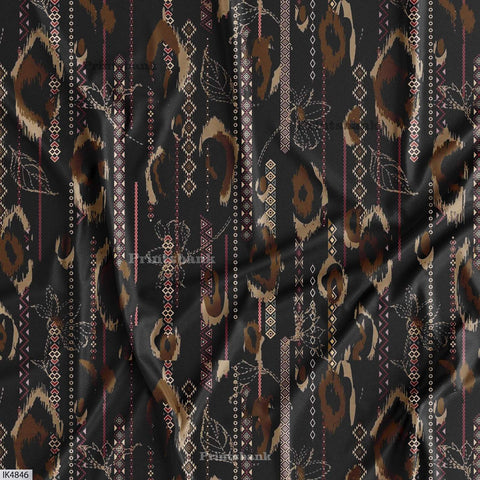 Ikat Digital Printed Fabric Manufacturer