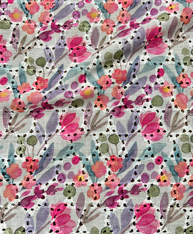 Cotton Hakooba Fabric Digital Printed