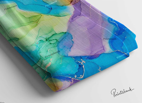 Digital printed semi cotton lilen fabric