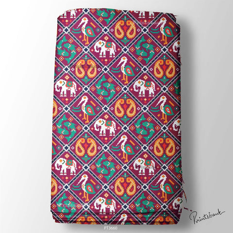 Wholesale Patola Printed Fabric in Surat