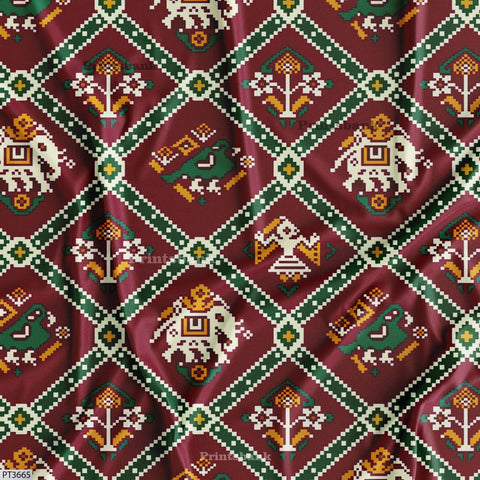 Patola Digital Printed Fabric Supplier