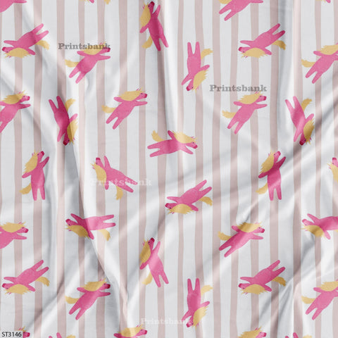 Stripes Digital Printed Fabric Manufacturer