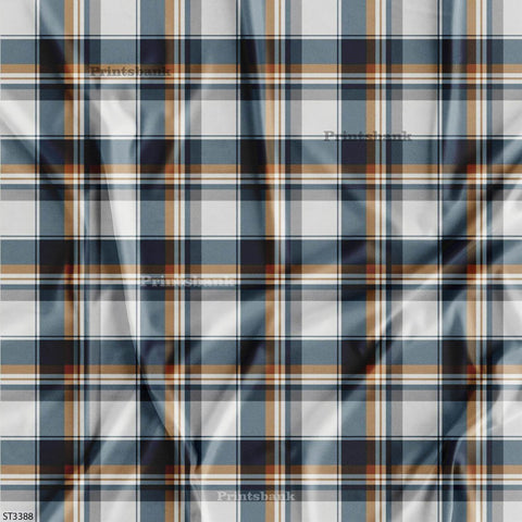 Wholesale Checks Printed Fabric in Surat