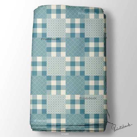 Wholesale Checks Printed Fabric in Surat