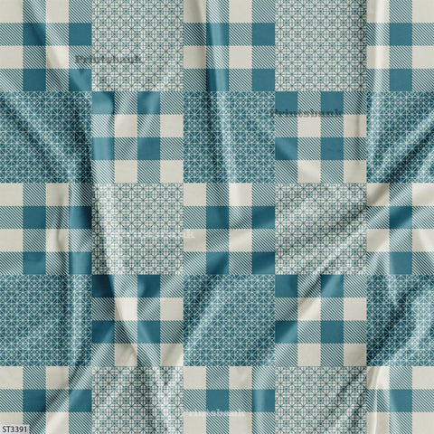 Wholesale Checks Printed Fabric in Surat