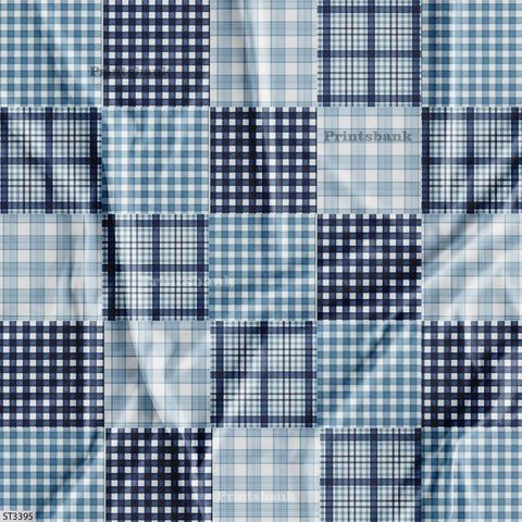 Wholesale Checks Printed Fabric in Surat
