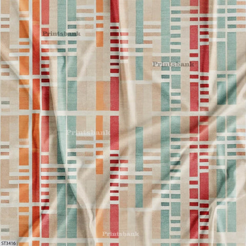 Stripes Printed Fabric For Dresses cloths