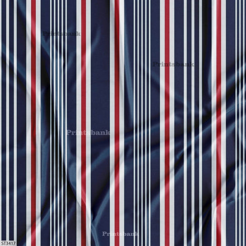 Stripes Printed Fabric For Dresses cloths