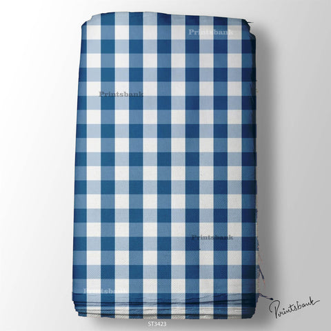 Checks Digital Printed Fabric Supplier