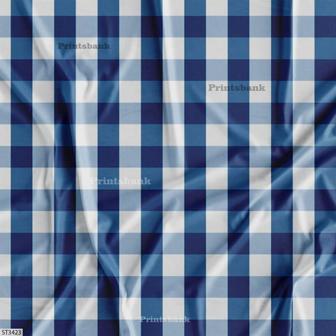 Checks Digital Printed Fabric Supplier