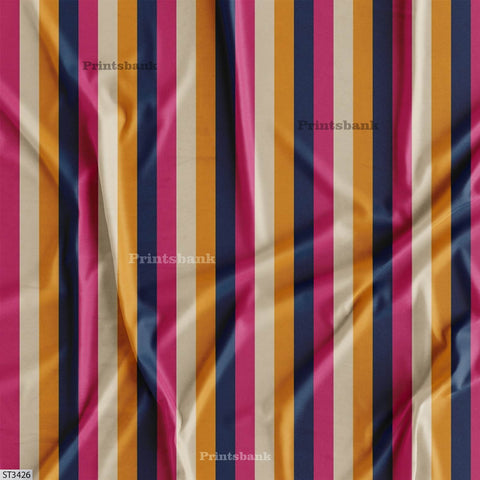 Stripes Printed Fabric For Dresses cloths