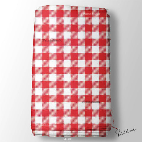 Checks Digital Printed Fabric Supplier
