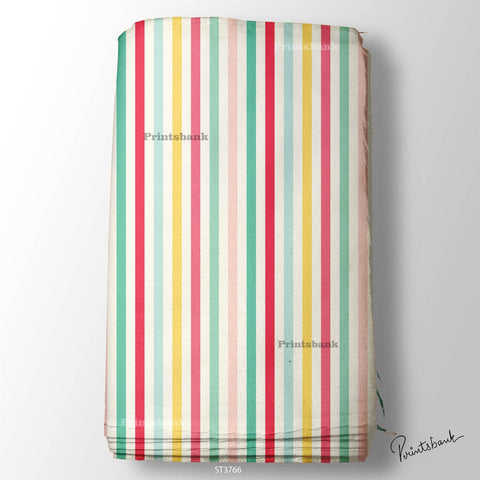 Stripes Printed Fabric For Dresses cloths