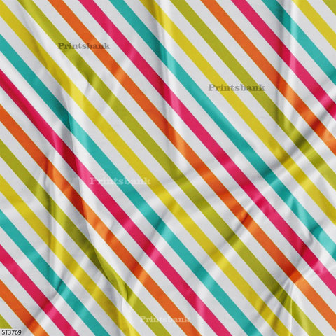 Stripes Printed Fabric For Dresses cloths