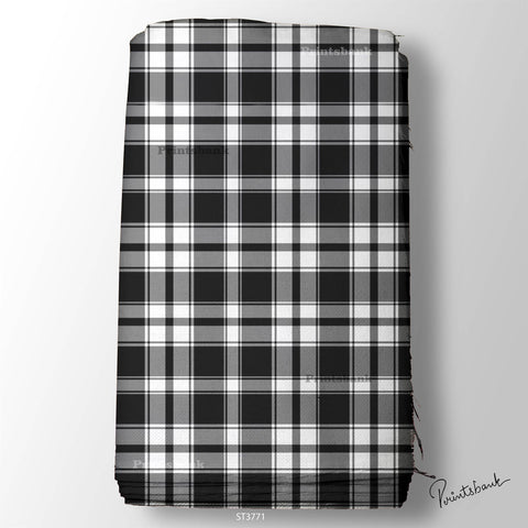 Checks Digital Printed Fabric Supplier