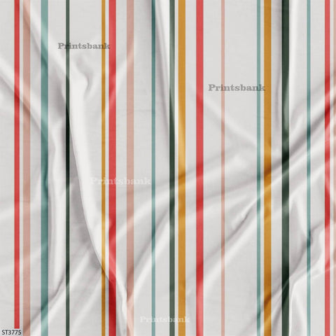 Stripes Printed Fabric For Dresses cloths