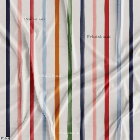 Stripes Printed Fabric For Dresses cloths